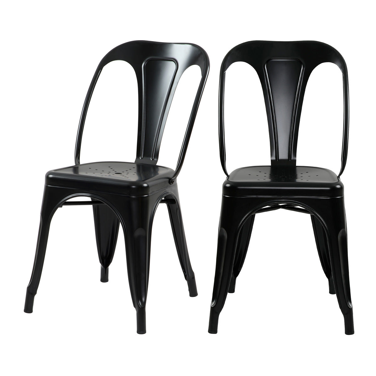 acheter chaise indus noir mat metal