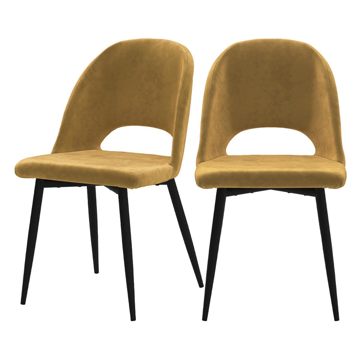 acheter chaise jaune penelope velours