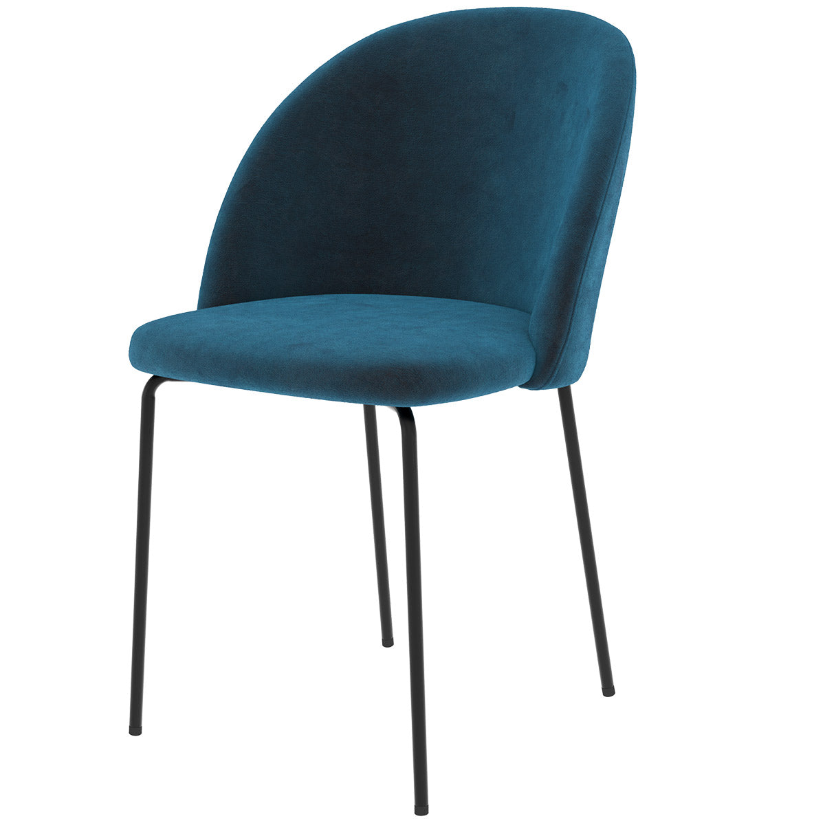 acquistare sedia karl in velluto blu scuro set di due