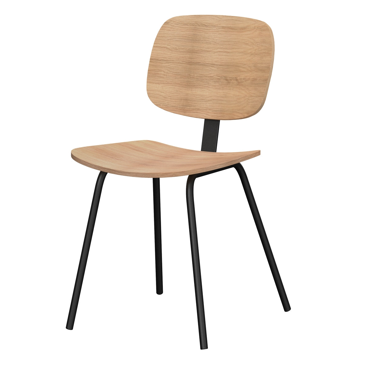 acquistare sedia set di 2 in legno con gambe in metallo