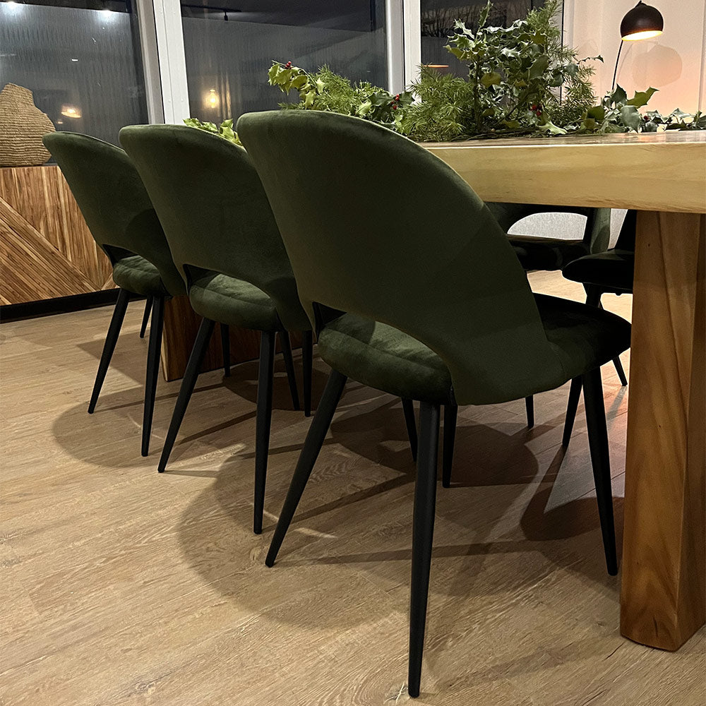comprare sedia set di 2 in velluto verde