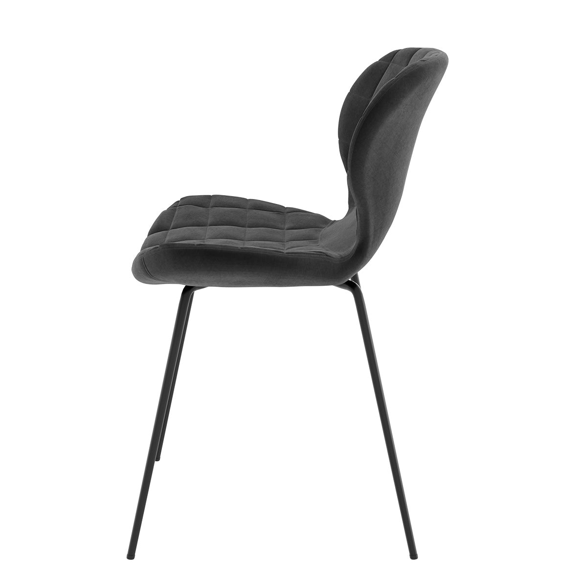 acquistare set di 2 sedie nere design in velluto