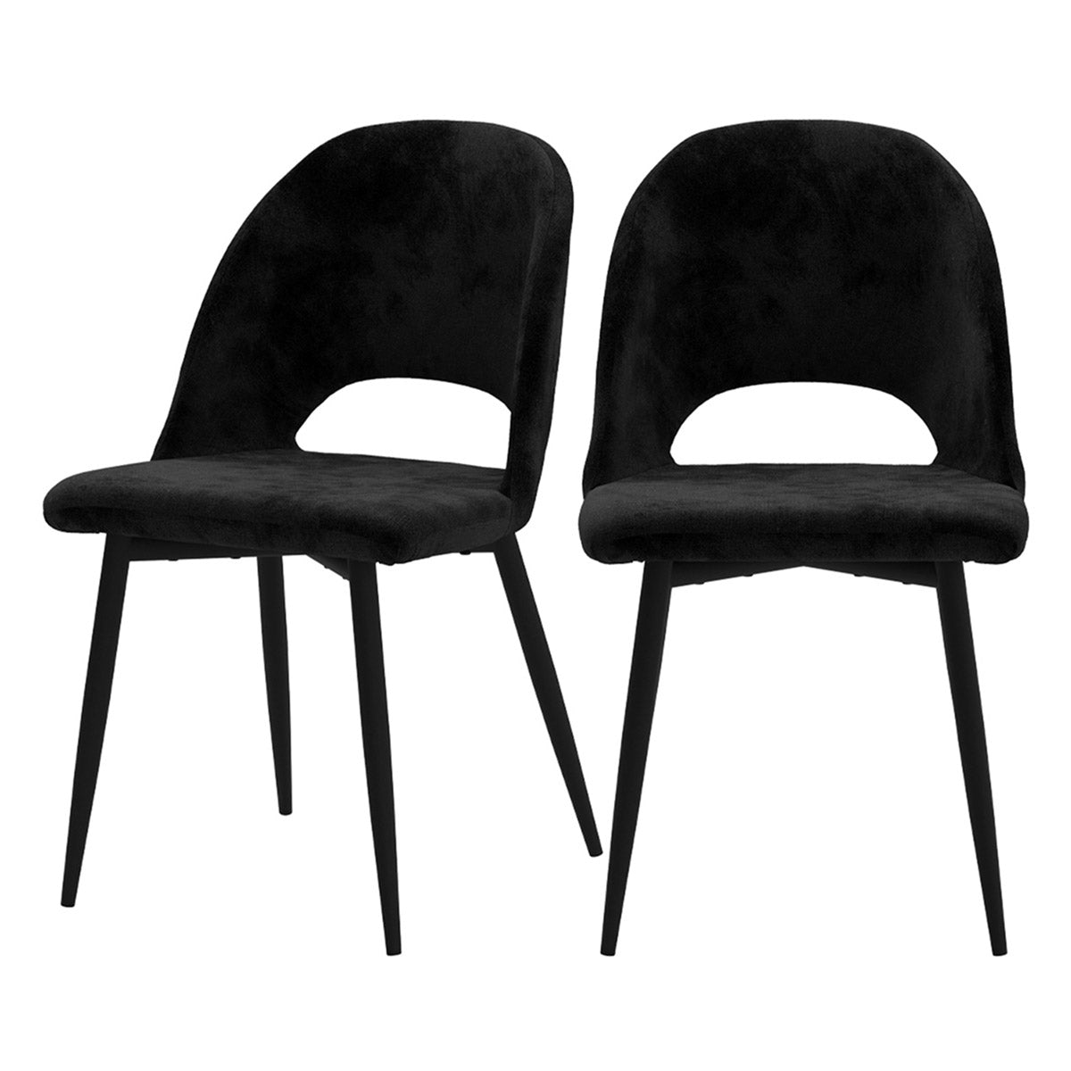 acheter chaise noir penelope velours