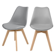 acheter chaise scandi gris clair lot de 2