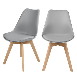 acquista sedia scandi grigio chiaro confezione da 2