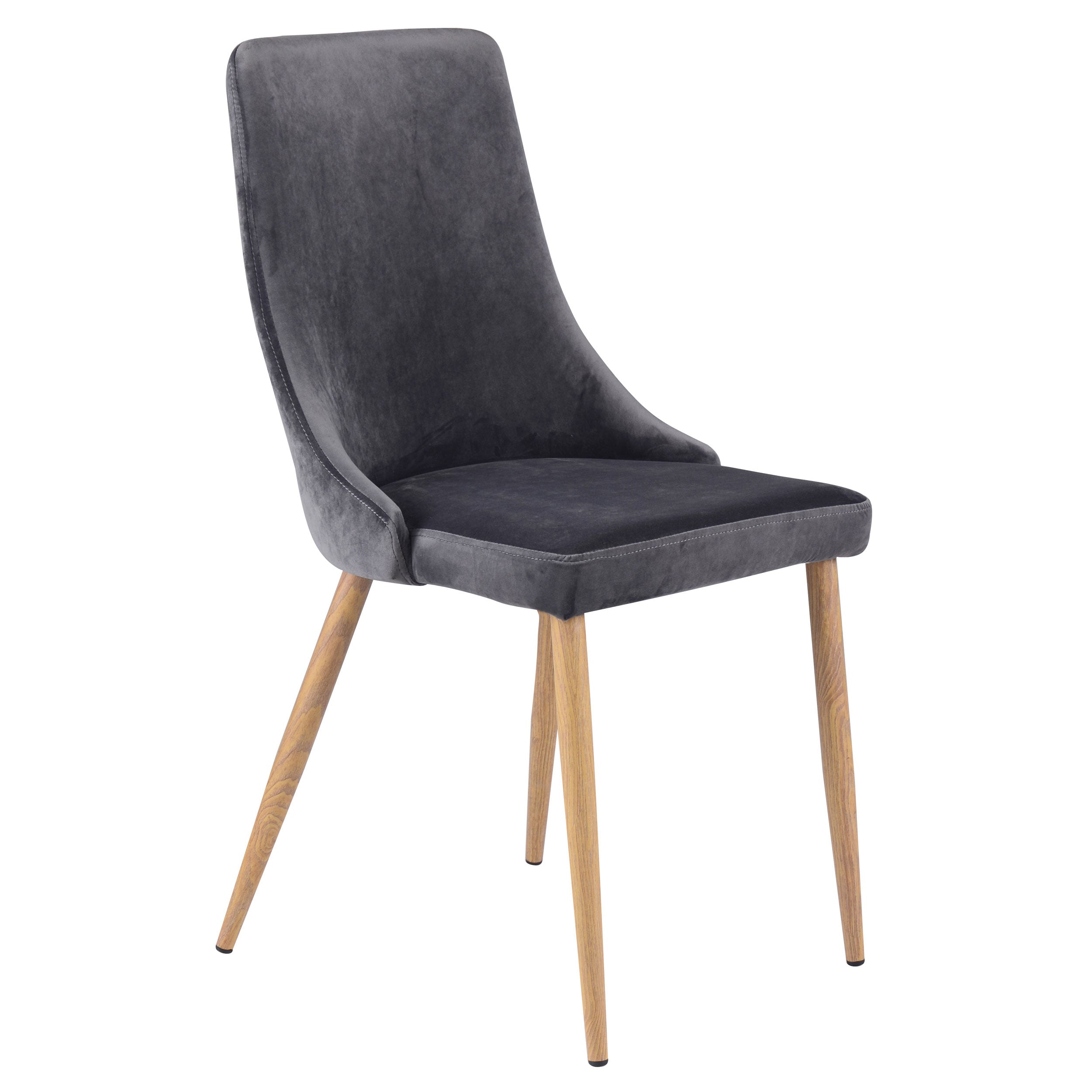 acquistare sedia scandinava grigia in velluto