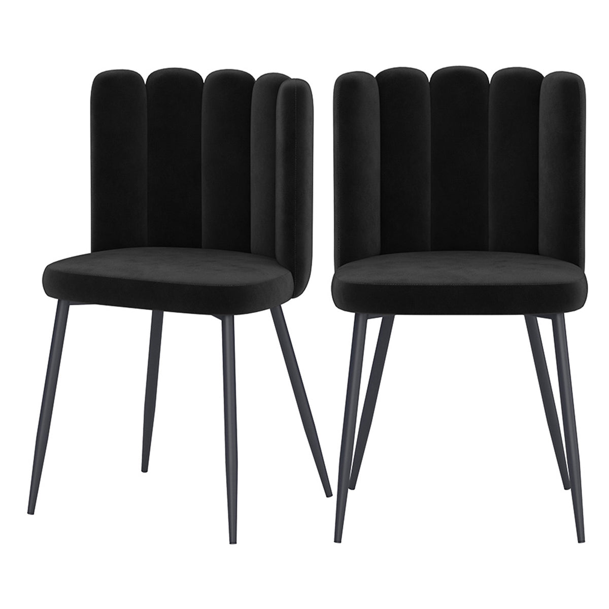 acheter chaise velours noir rosy