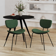 Chaise Verner en tissu vert (lot de 2)