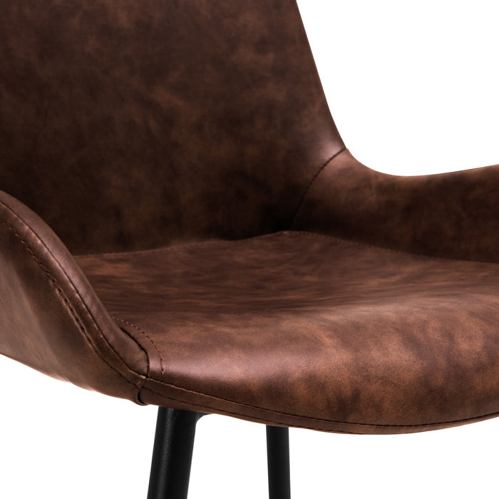 acquistare sedia vintage marrone set di 2
