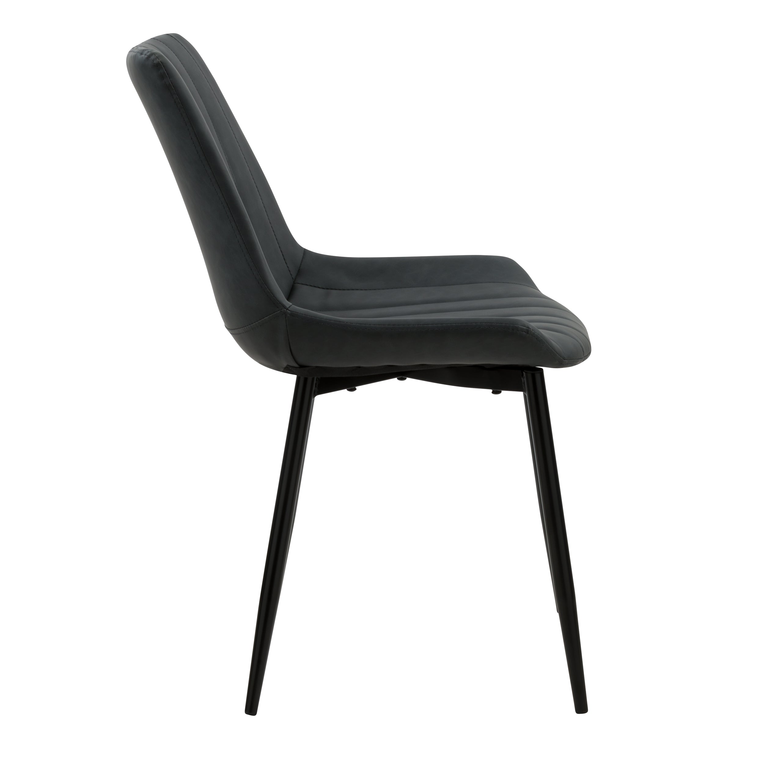 acheter chaises lot de 2 gris fonce pieds metal