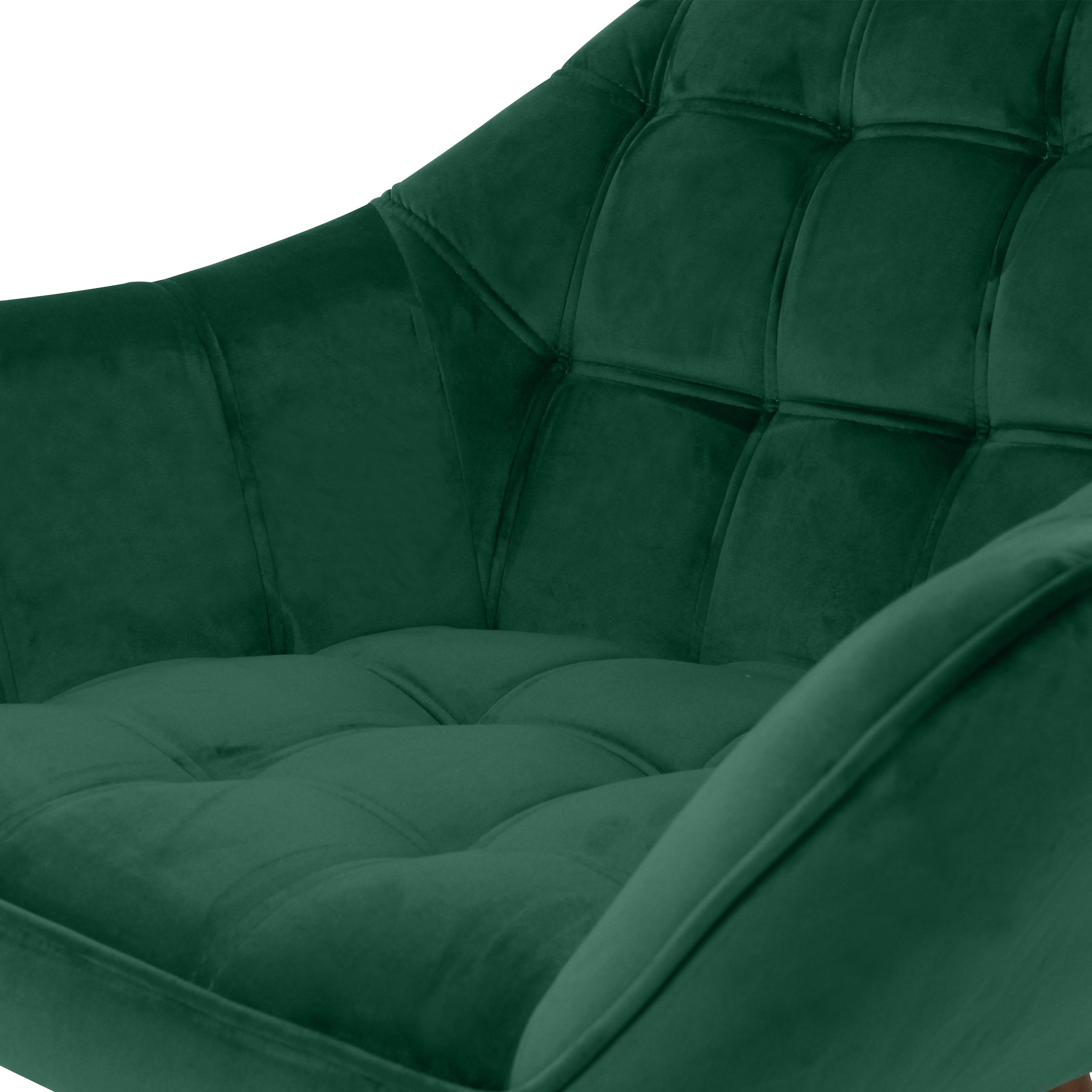 Fauteuil Simba en velours vert foncé