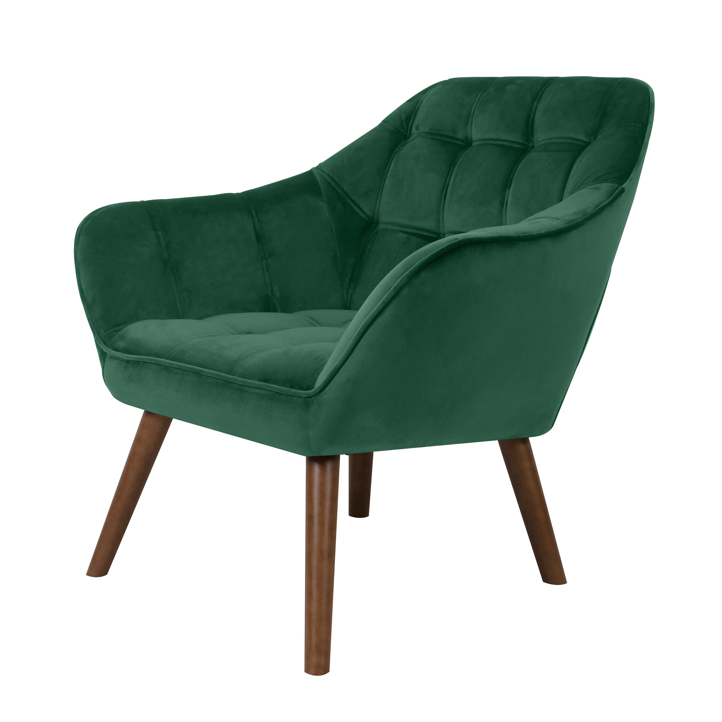 Fauteuil Simba en velours vert foncé