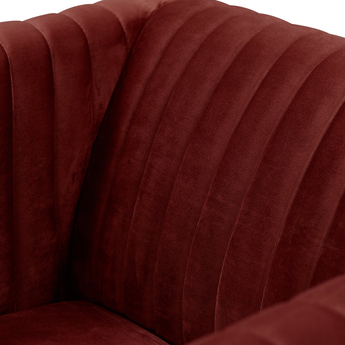 acheter fauteuil capitonne velours bordeaux
