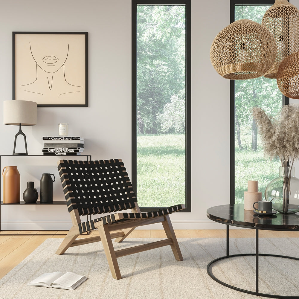 acheter fauteuil interieur exterieur tresse sangle
