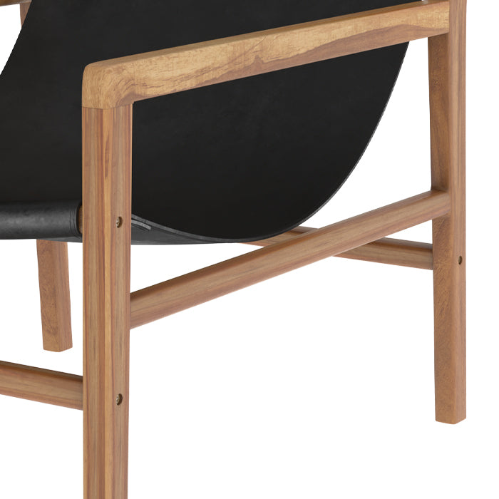 comprare poltrona lounge apache in tec e pelle nera