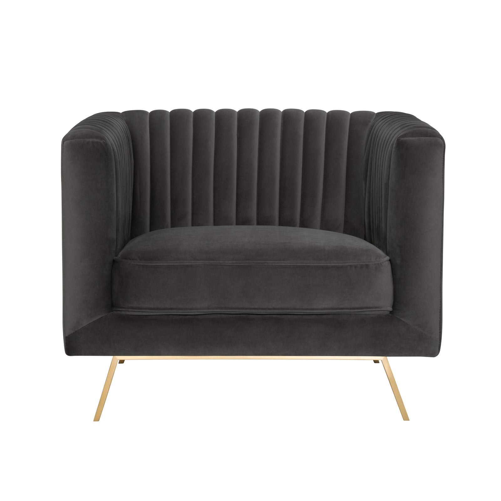 acheter fauteuil molletonne gris fonce velours