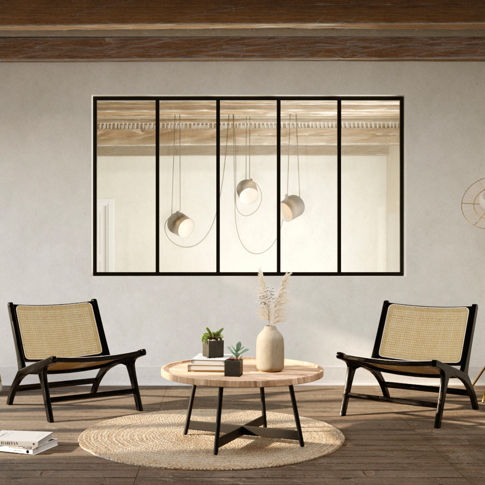 acquistare poltrona in rattan naturale in teak nero