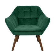 Fauteuil Simba en velours vert foncé