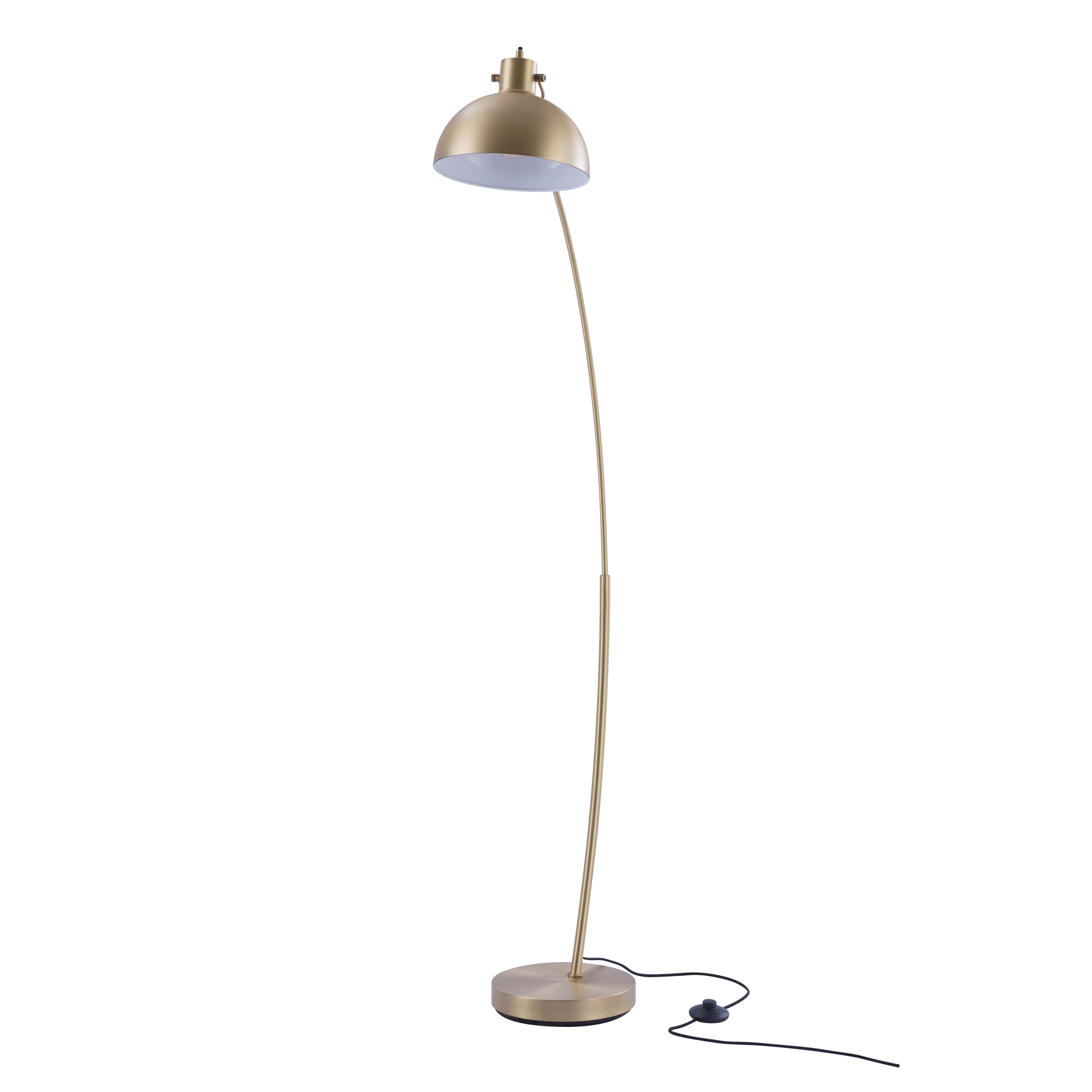 acquistare lampada da terra di design dorata in metallo