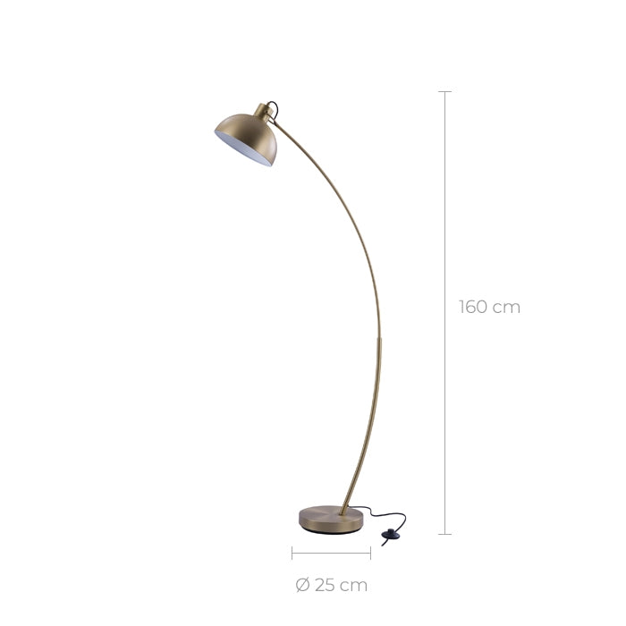 acquistare lampada da terra dorata design