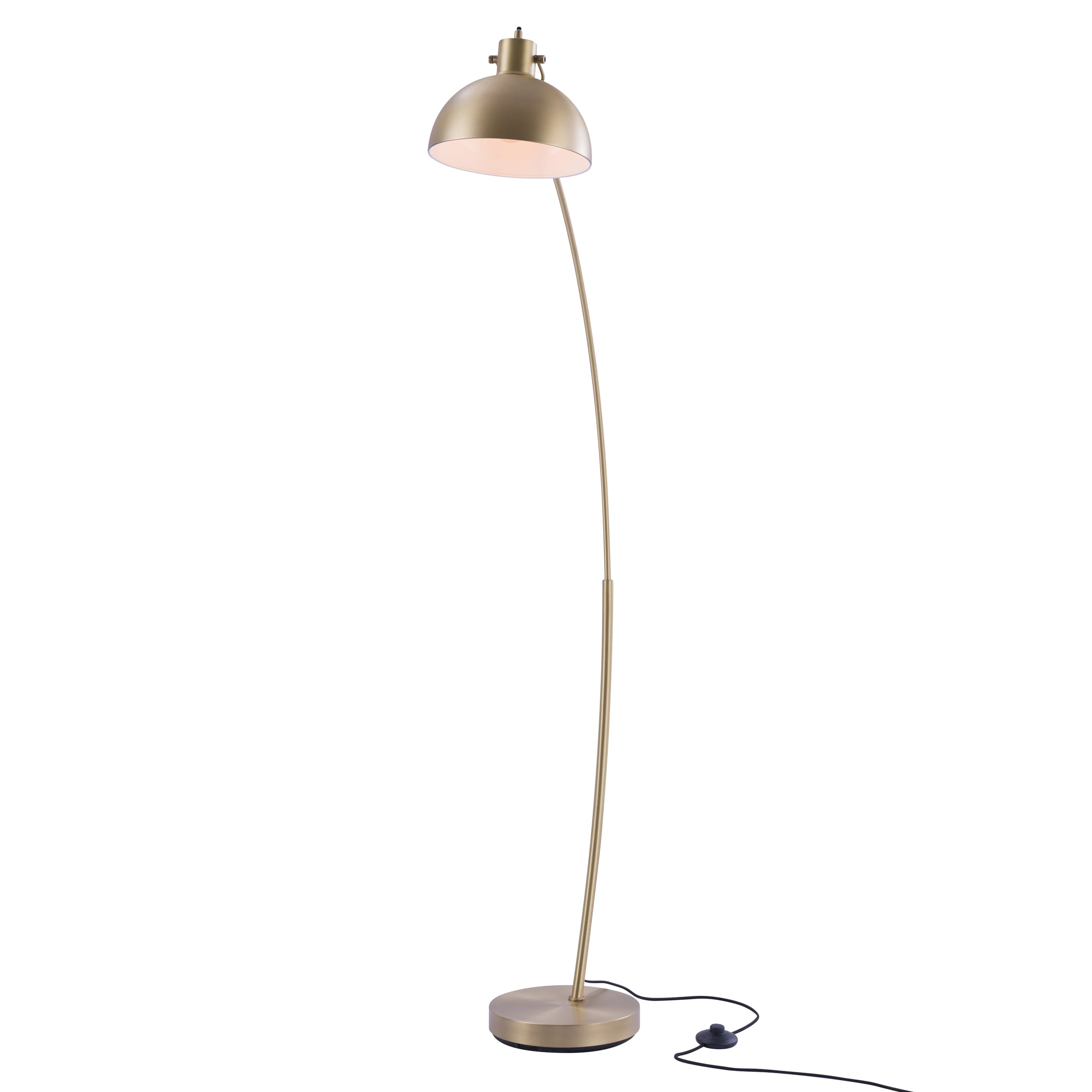 acquistare lampada da terra ad arco in metallo dorato