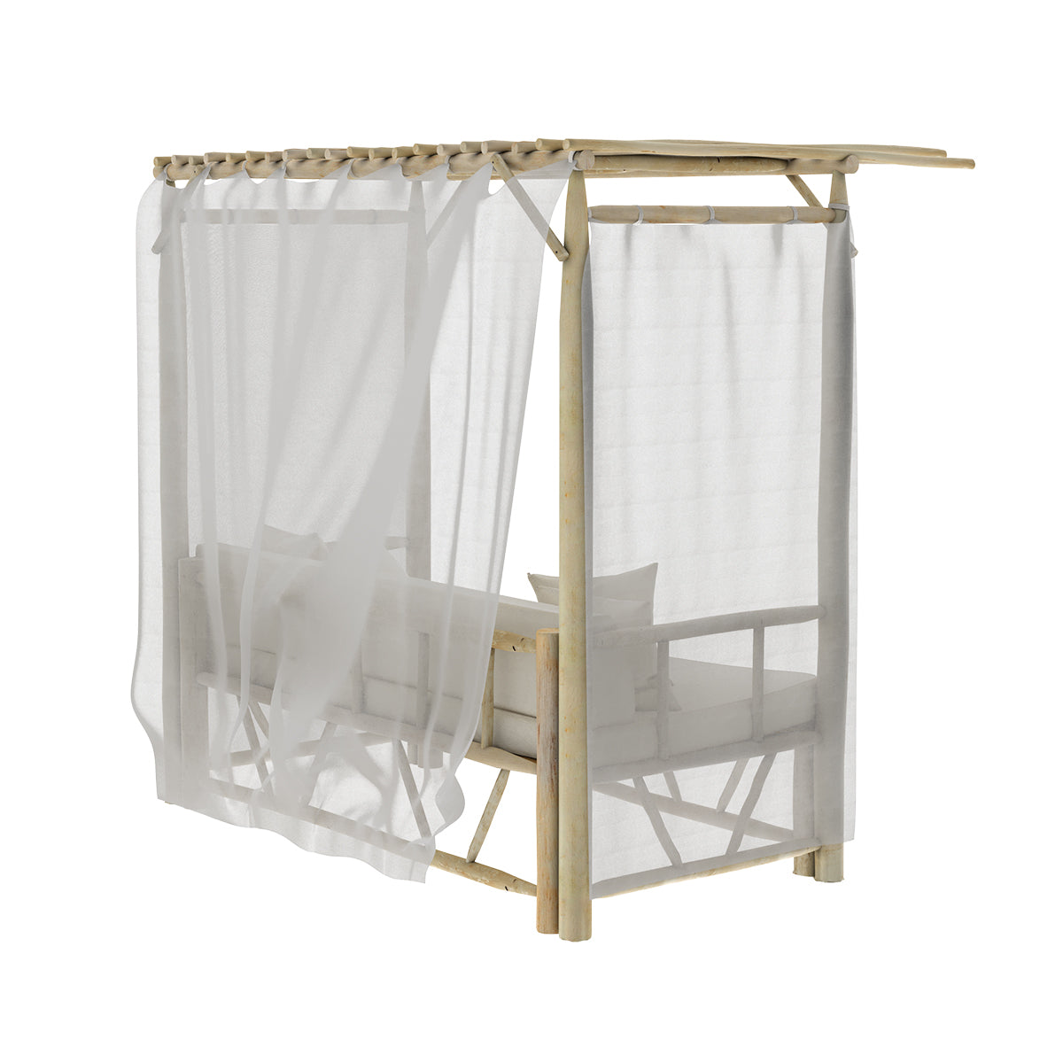 acquistare letto a baldacchino in rattan