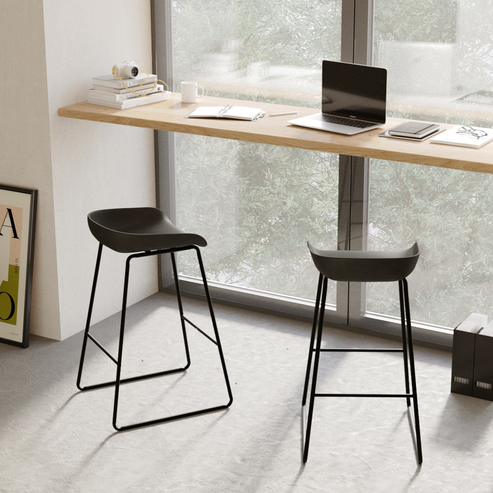 acheter lot de 2 tabouret de bar noir metal