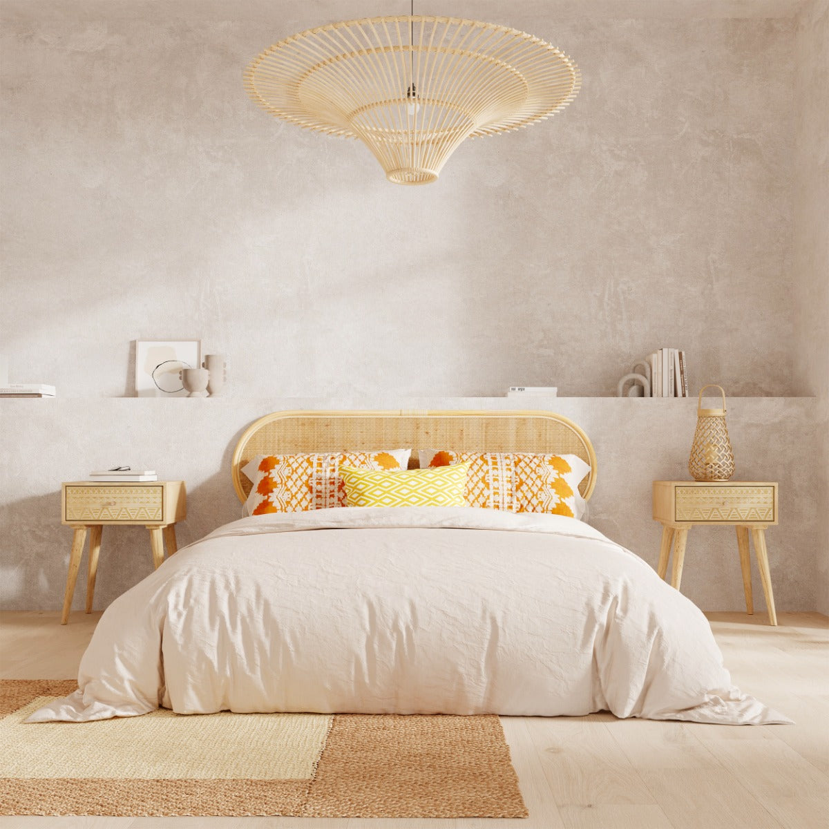 acheter suspension 125 cm en rotin naturel