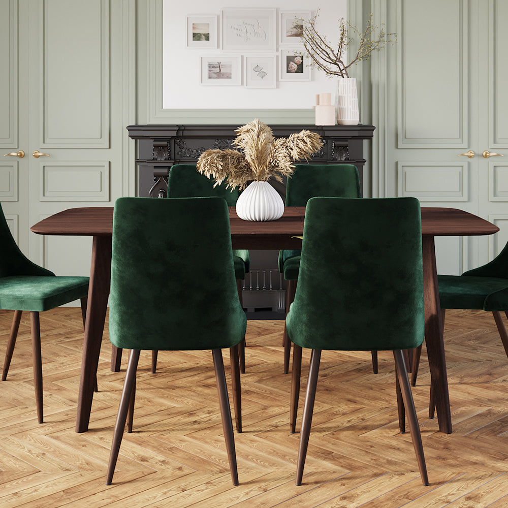 comprare tavolo da pranzo allungabile in legno scuro