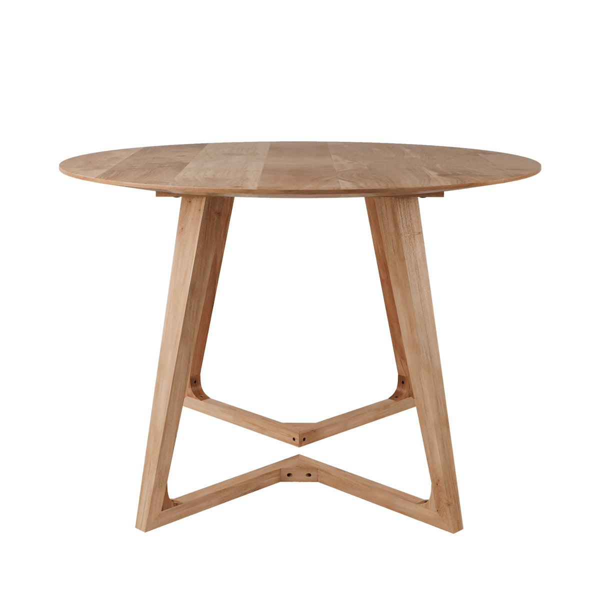 comprare tavolo da pranzo rotondo in legno di acacia e metallo 115 cm