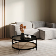 acheter table basse en bois noir lukut
