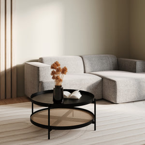 acheter table basse en bois noir lukut