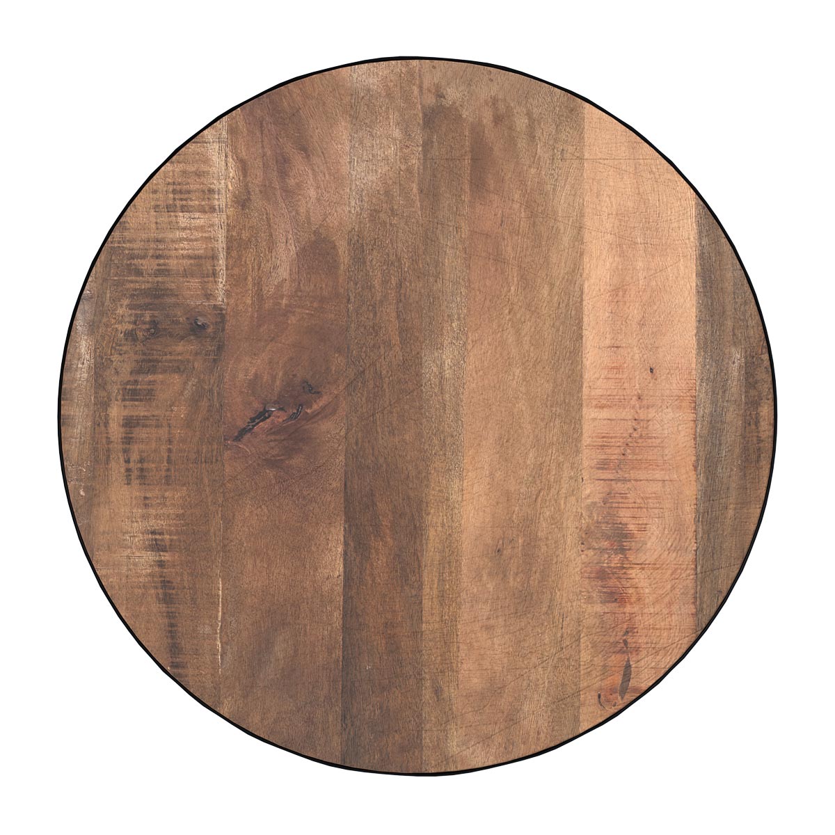 acheter table basse ronde en bois de manguier massif et m_tal