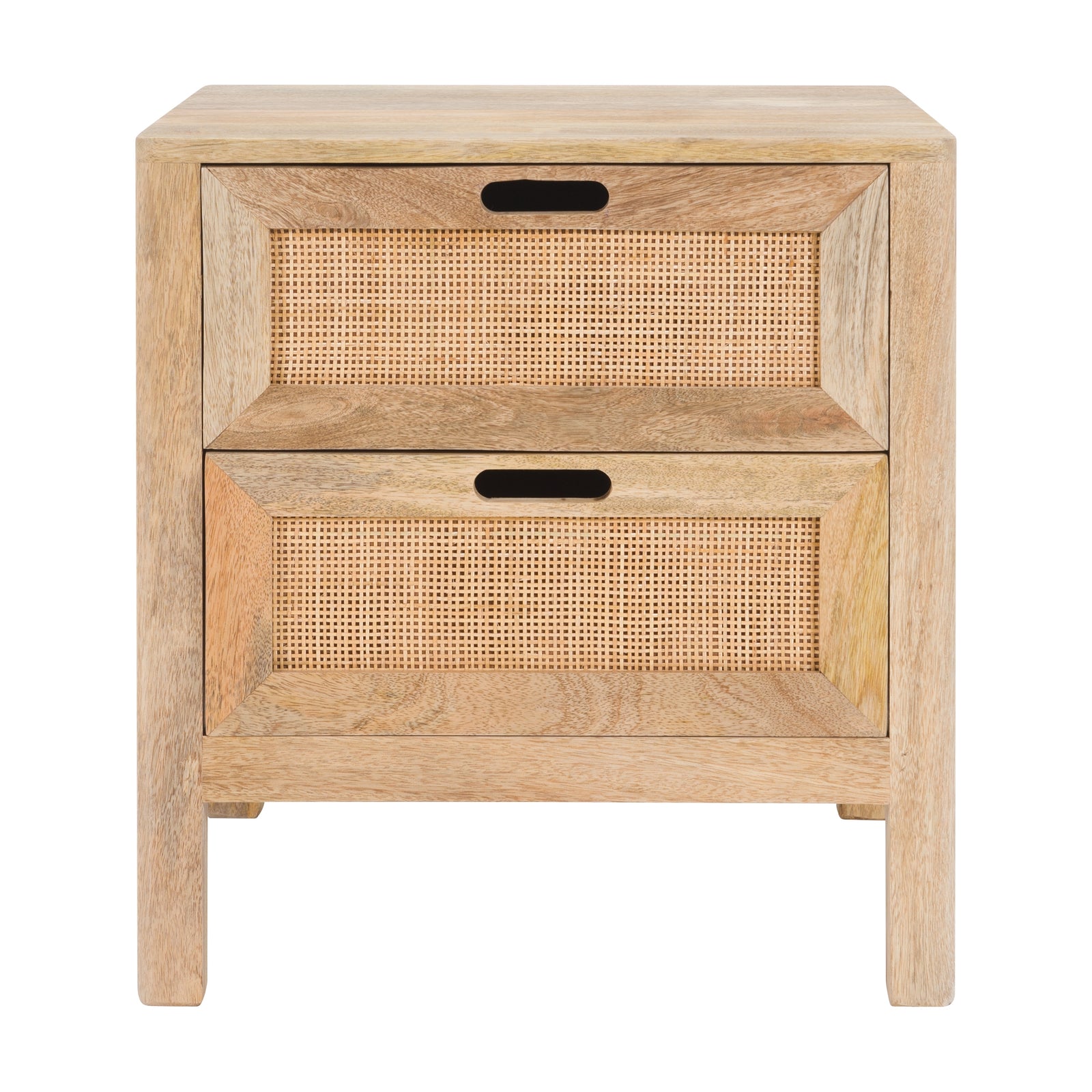 acheter table de chevet en cannage et bois