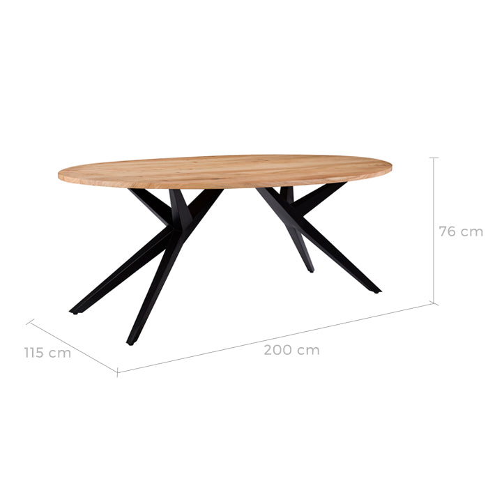 acquistare tavolo da pranzo ovale piano in legno