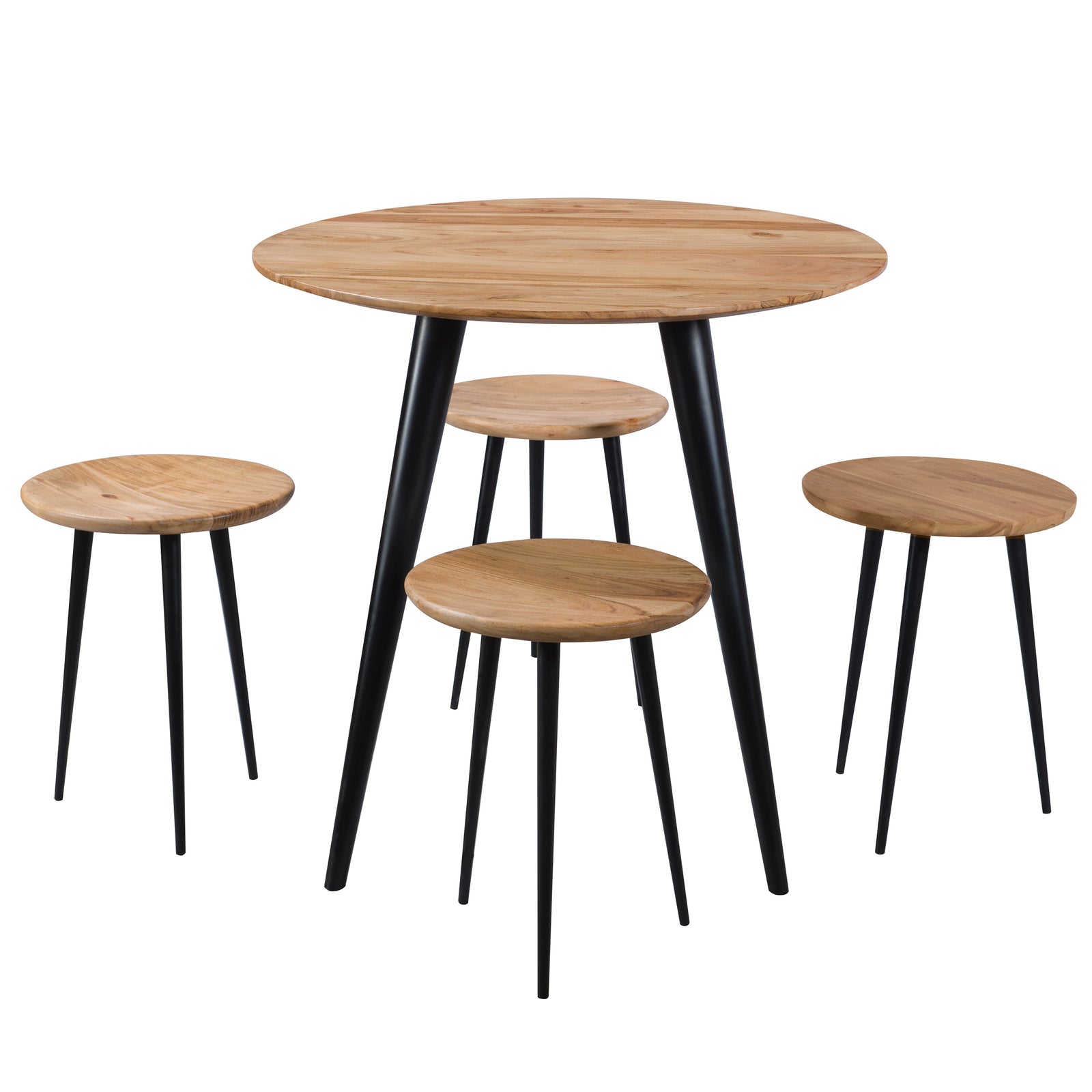 comprare tavolo rotondo in acacia indus