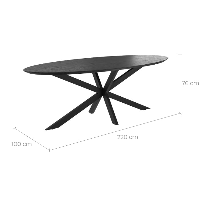 acheter table ovale sparo bois et metal