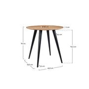 comprare tavolo rotondo con gambe in metallo rdv deco