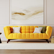 Mona - 3-Sitzer-Sofa aus gelbem Samt