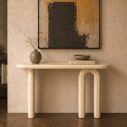 Konsole Opale in weißem MDF-Lack, 120 cm