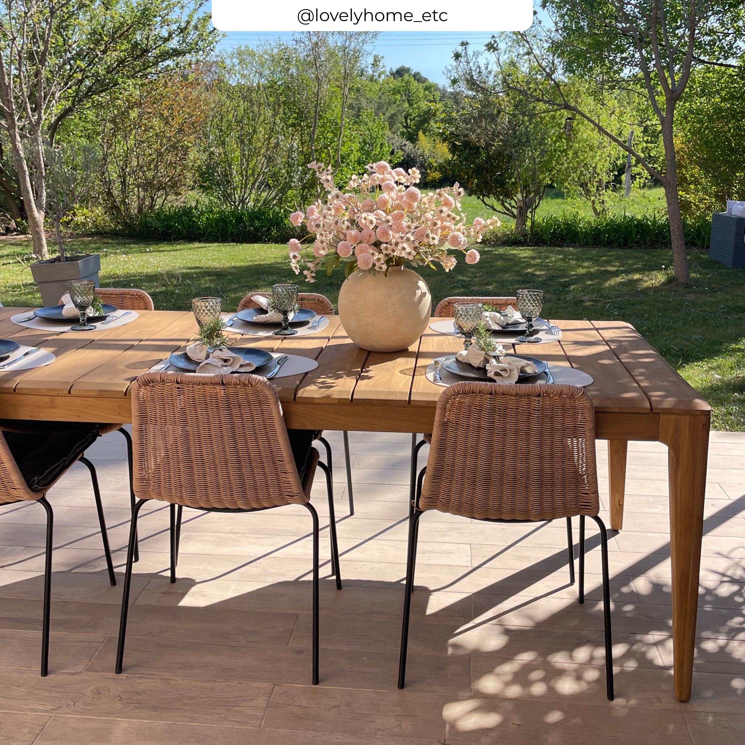 Gartentisch 240 cm Nonza aus recyceltem Teakholz