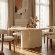 Table rectangulaire Lydia laquée blanche en MDF, 6 personnes