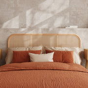 Cabezal de cama Naïra en ratán y rejilla 140 cm