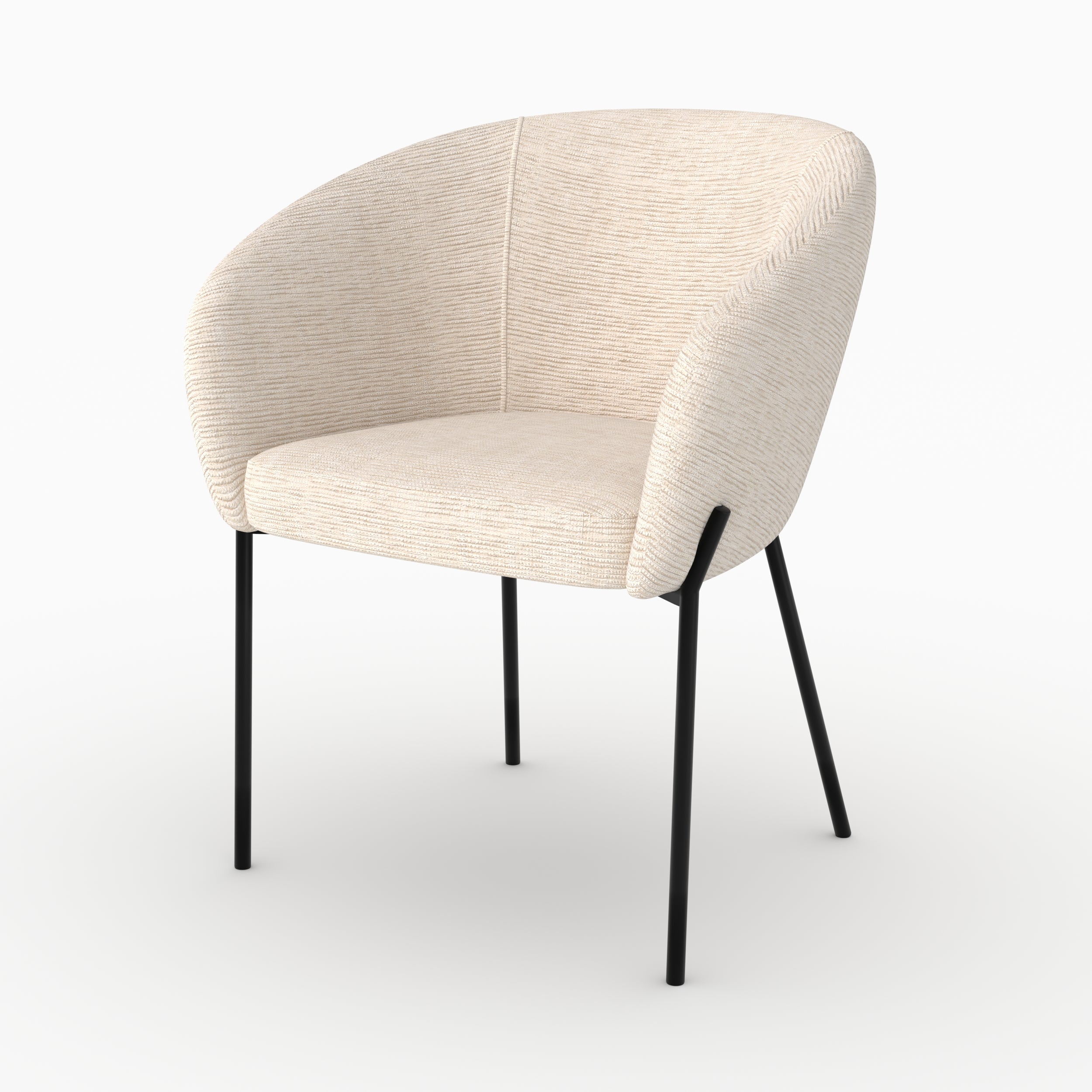 Andy chaise tissu blanc chiné design