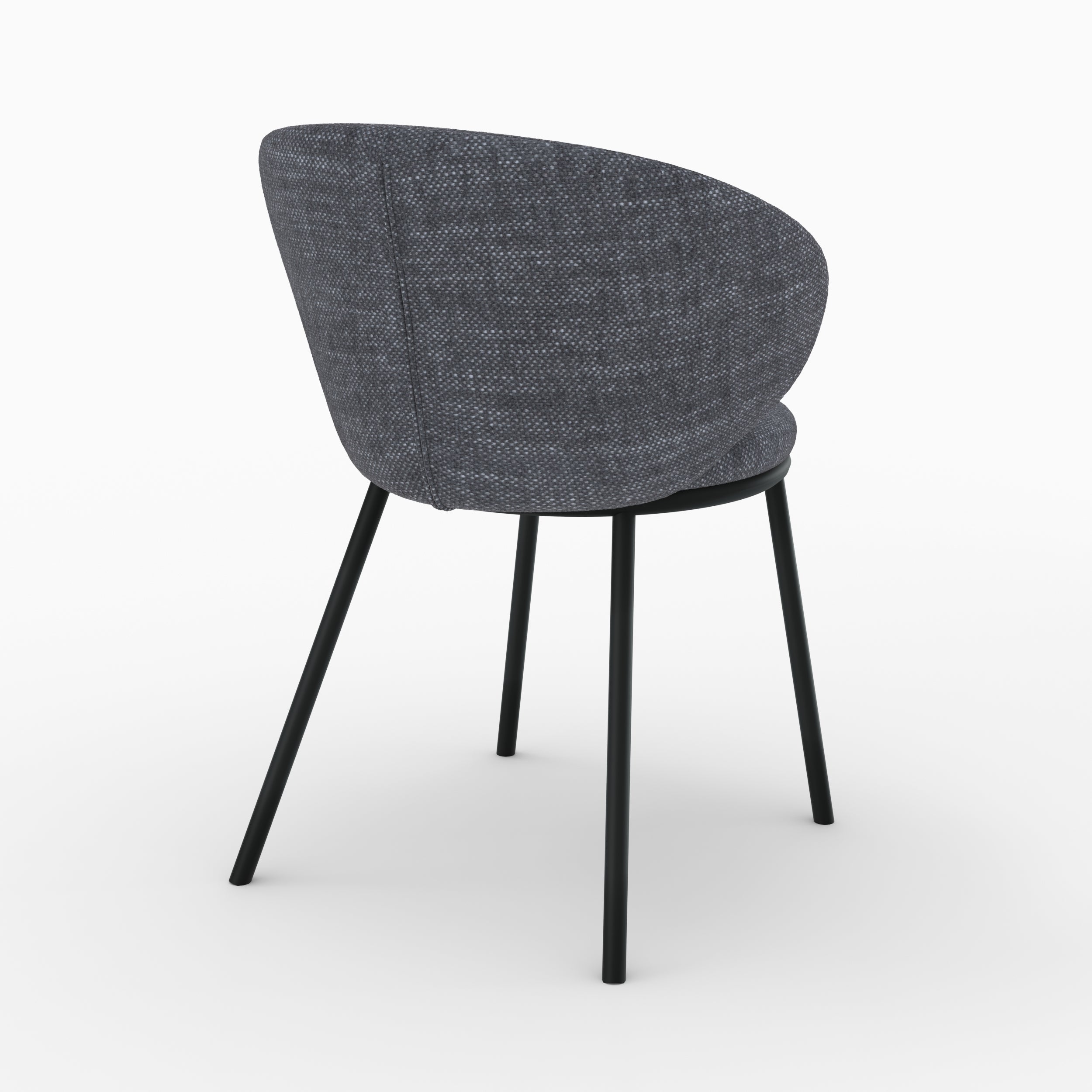 chaise Angèle in tessuto grigio