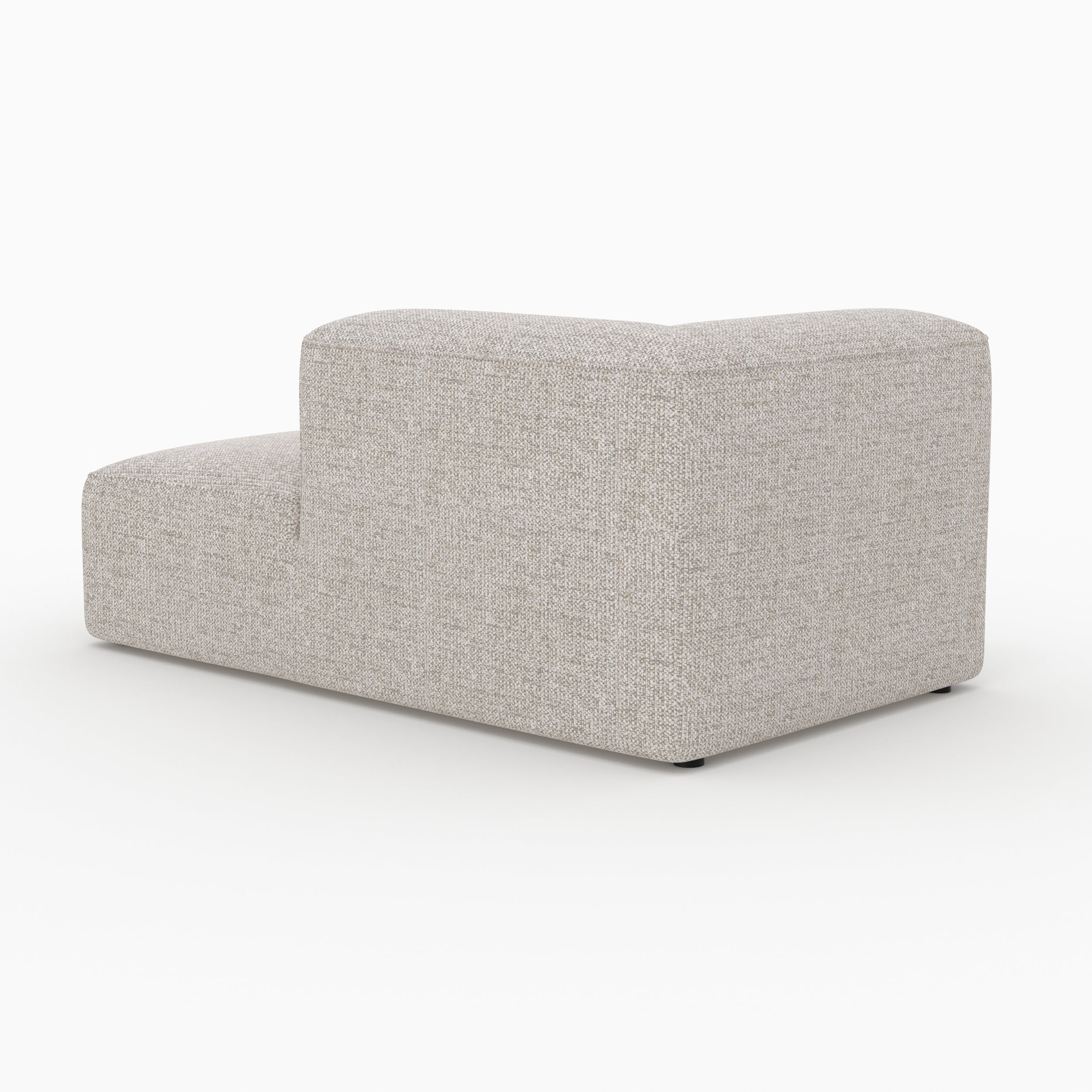 Angle droit méridienne Hestia modulable canapé tissu beige