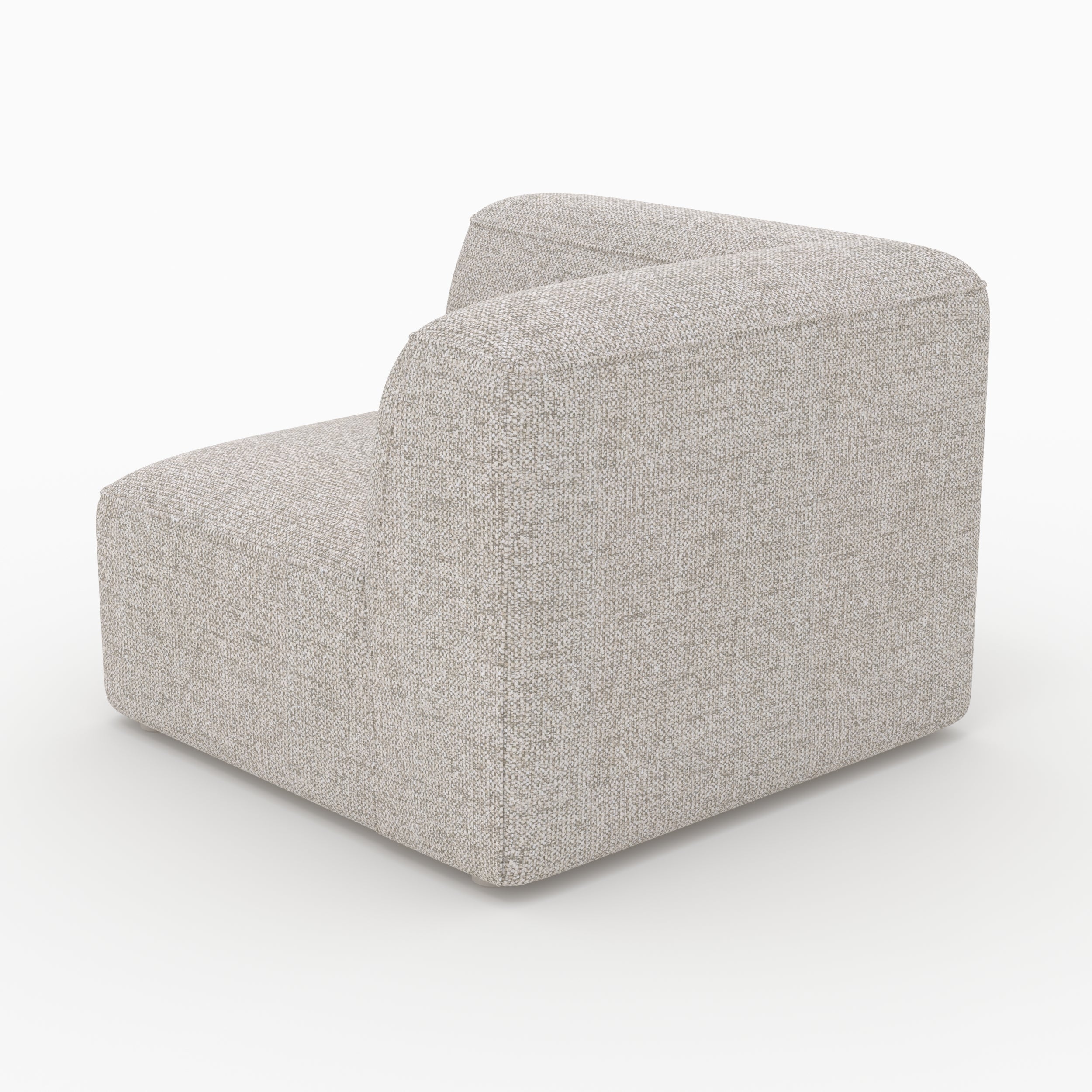 Angle Hestia modulable interchangeable canapé tissu beige cocooning