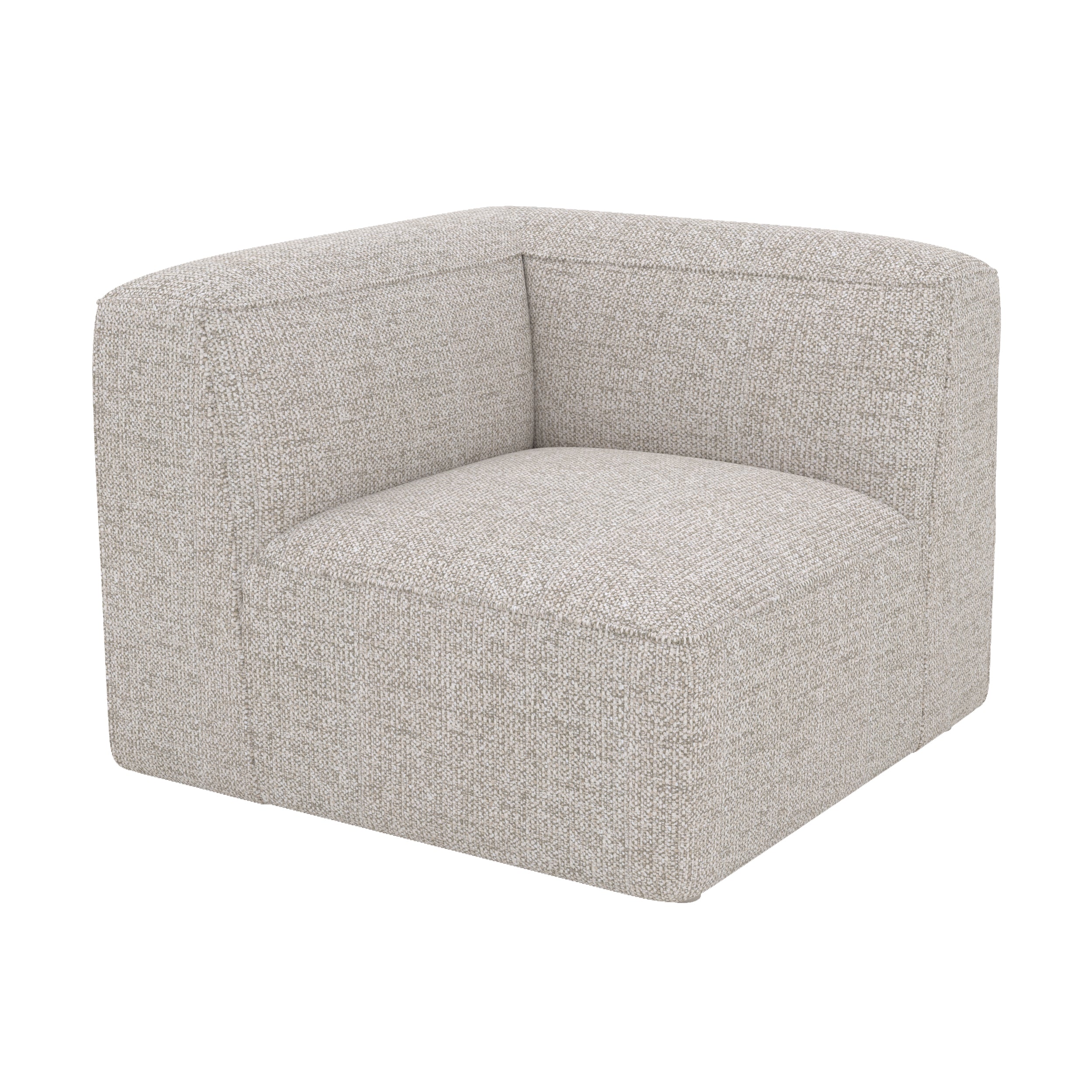 Angle interchangeable Hestia canapé modulable tissu beige