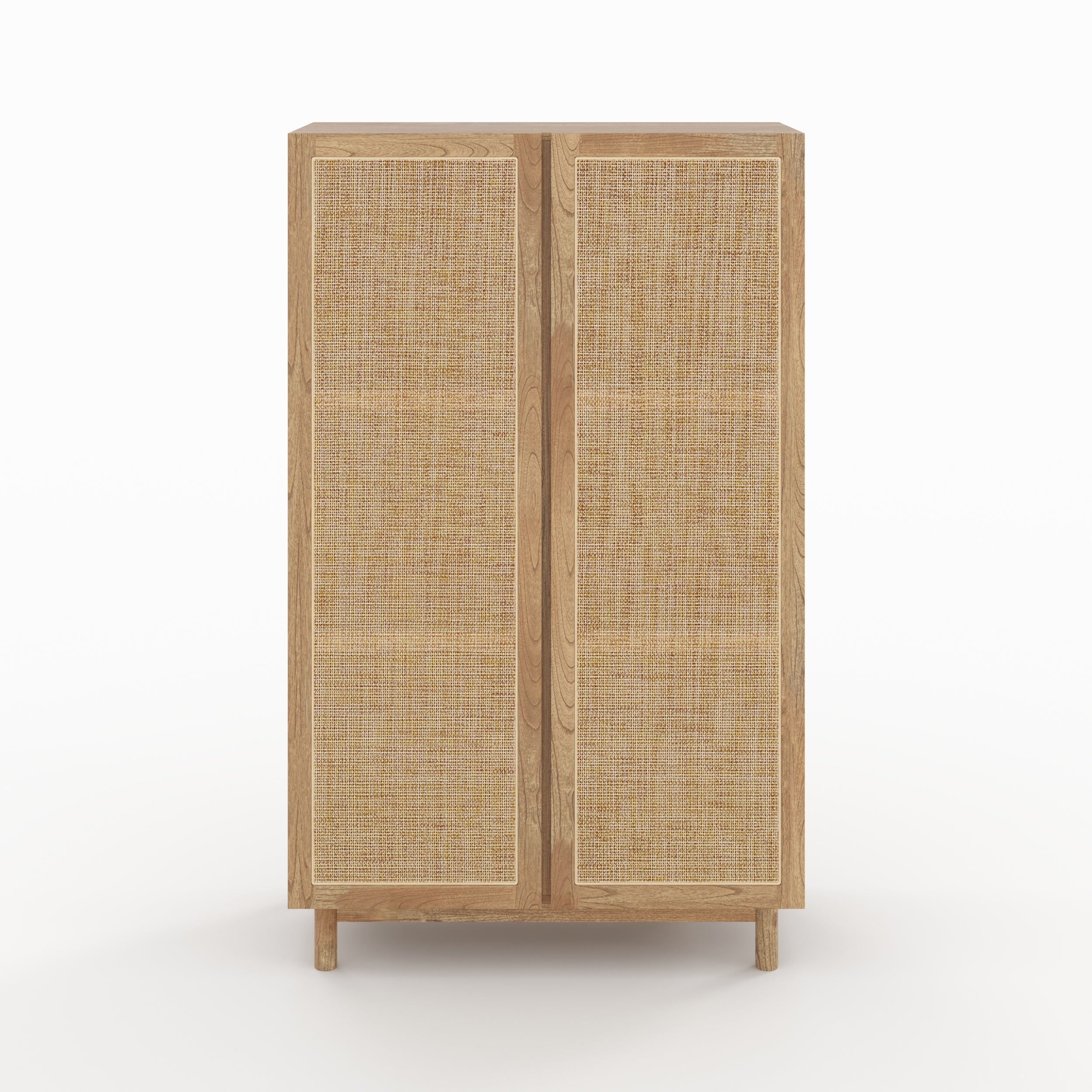 armoire delya bois massif de mindi et rotin