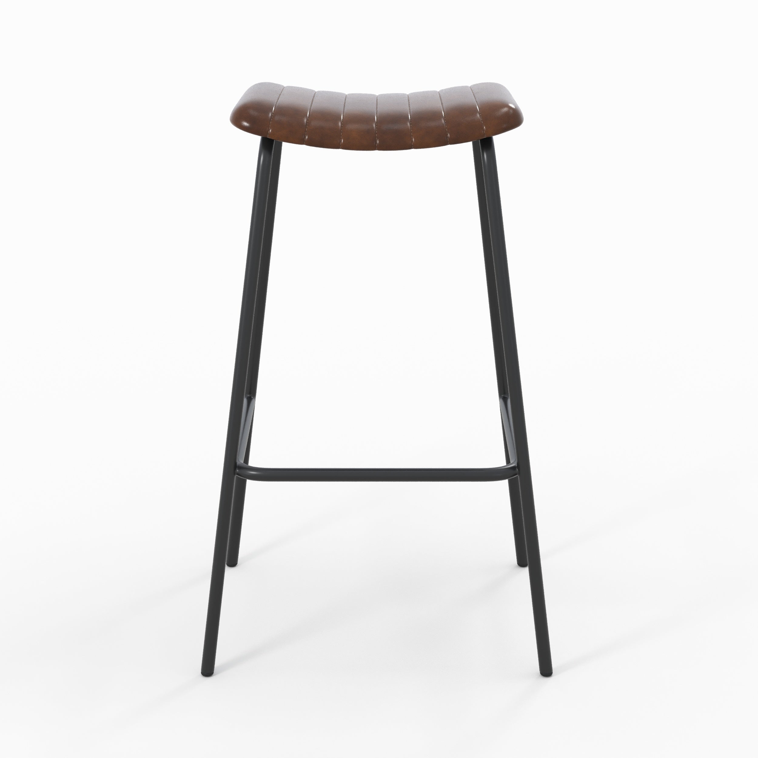 arsene tabouret de bar cuir marron 77 cm lot de 2